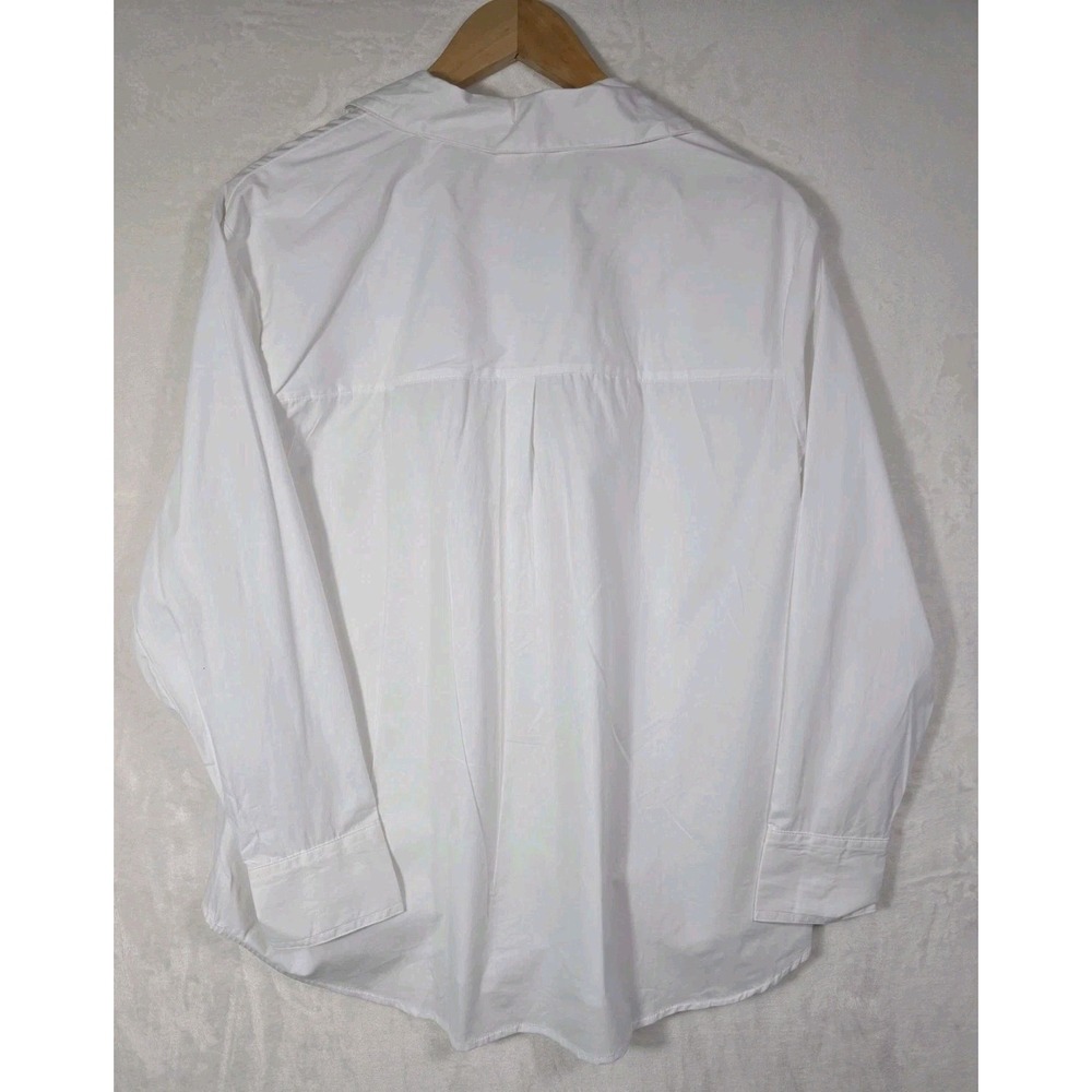NWT Esmara White 100% Cotton Button Front Oversized Shirt Women's US 8 Medium - Picture 6 of 12